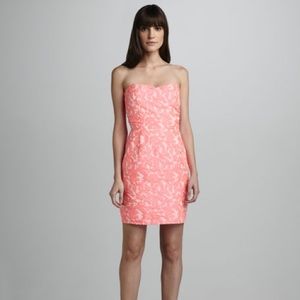 Strapless sweetheart floral dress